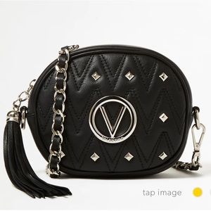 Valentino Arya black leather crossbody